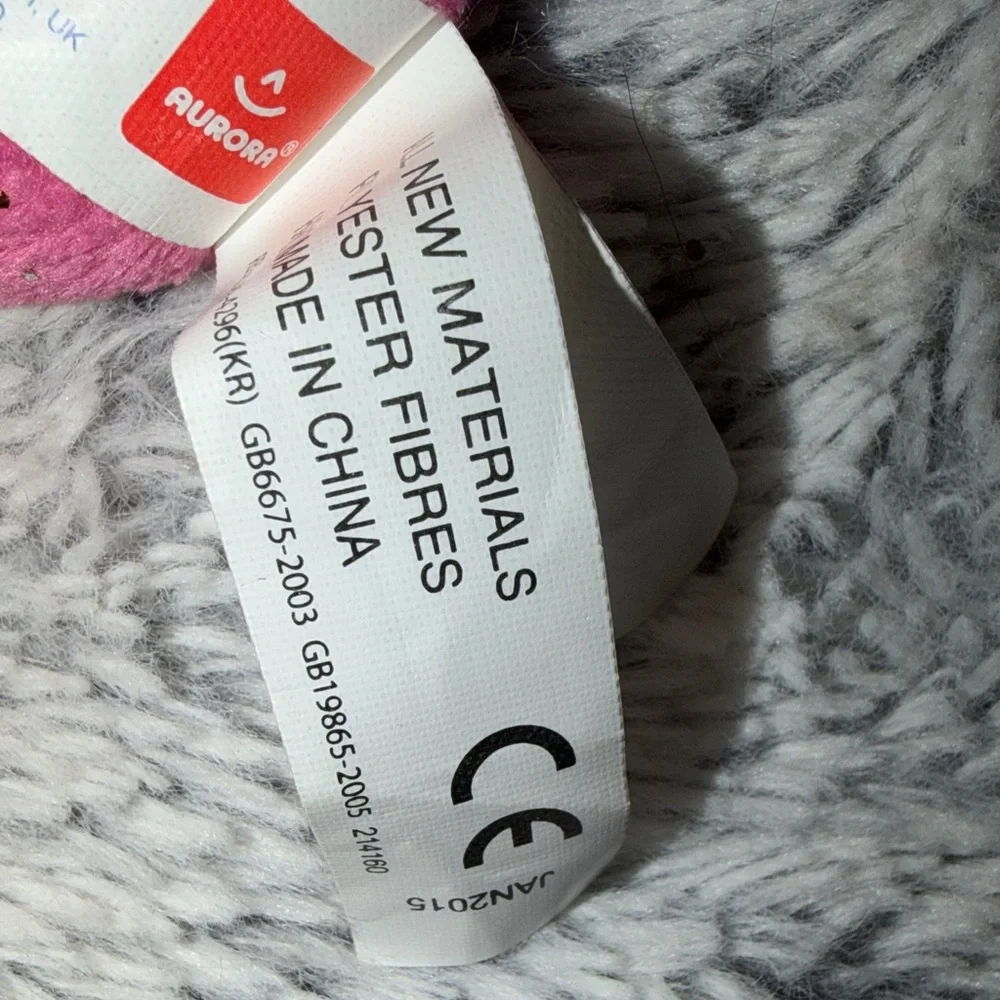 Aurora Pink Plush Seahorse Small‎ Beanie NWOT